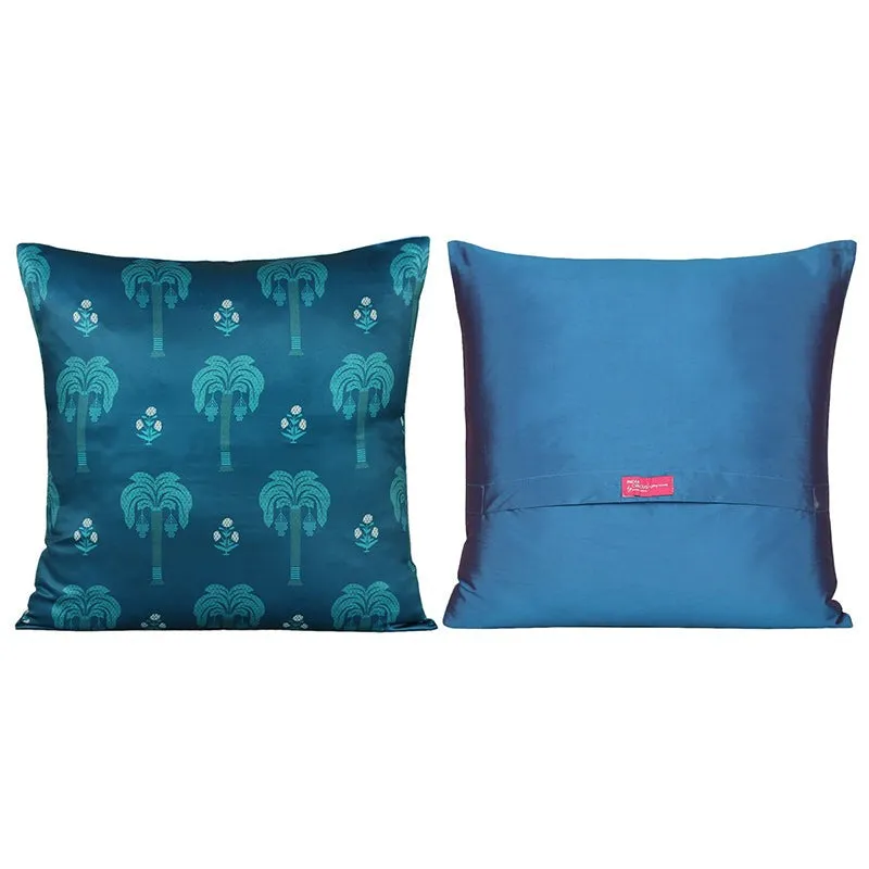 Tropical Chevron Printed Satin Cushion Cover - Set Of Five media 5