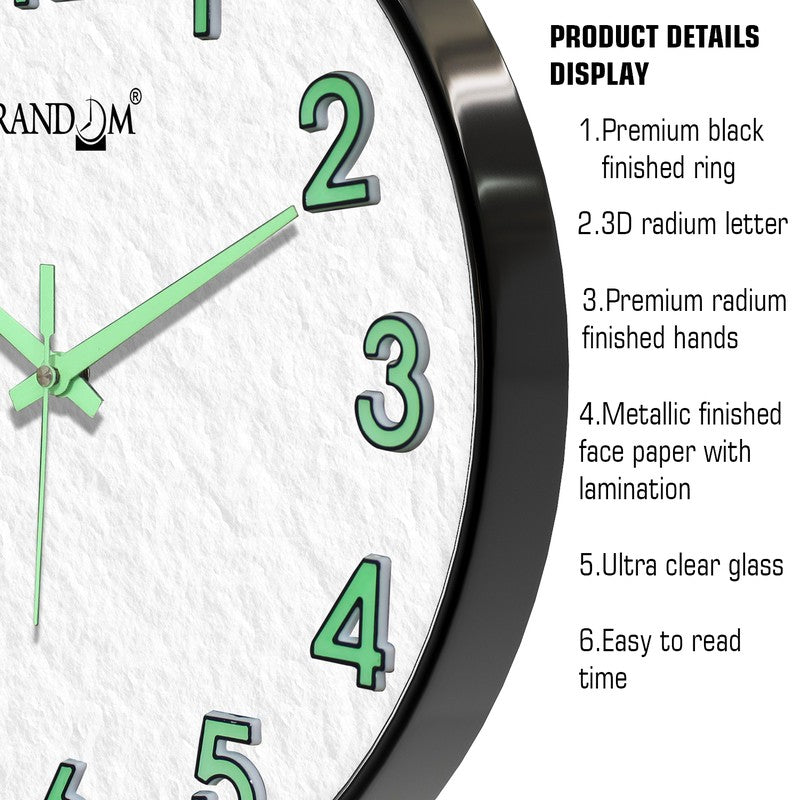 Liora Round Modern Plastic Wall Clock - White media 6