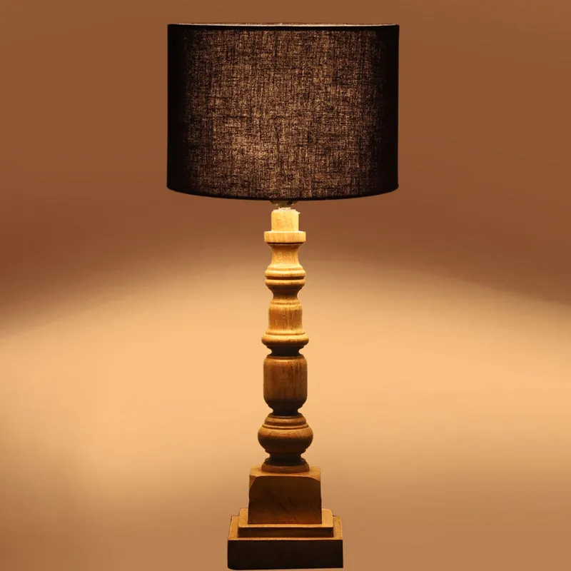 Cotin I Arbor Wooden Table Lamp - Black,Brown media 5