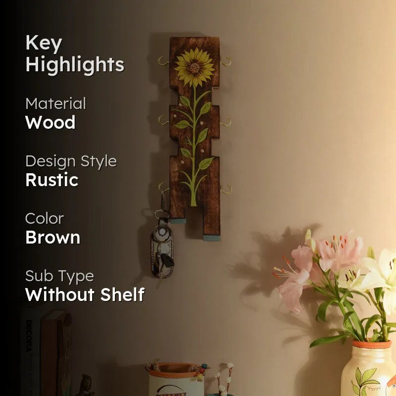 Sunflower Wooden Key Holder media 2