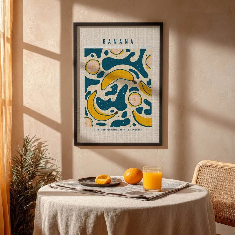 Abstract Fruit Archival Canvas Wall Art - Black media 4