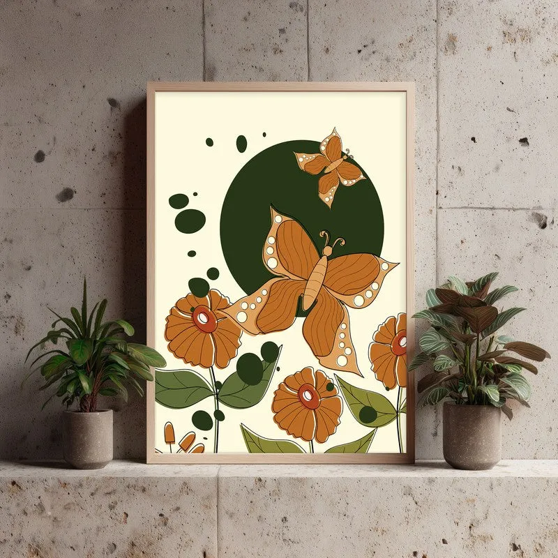 Verdant Visions Archival Canvas Wall Art - Natural Brown Frame media 4