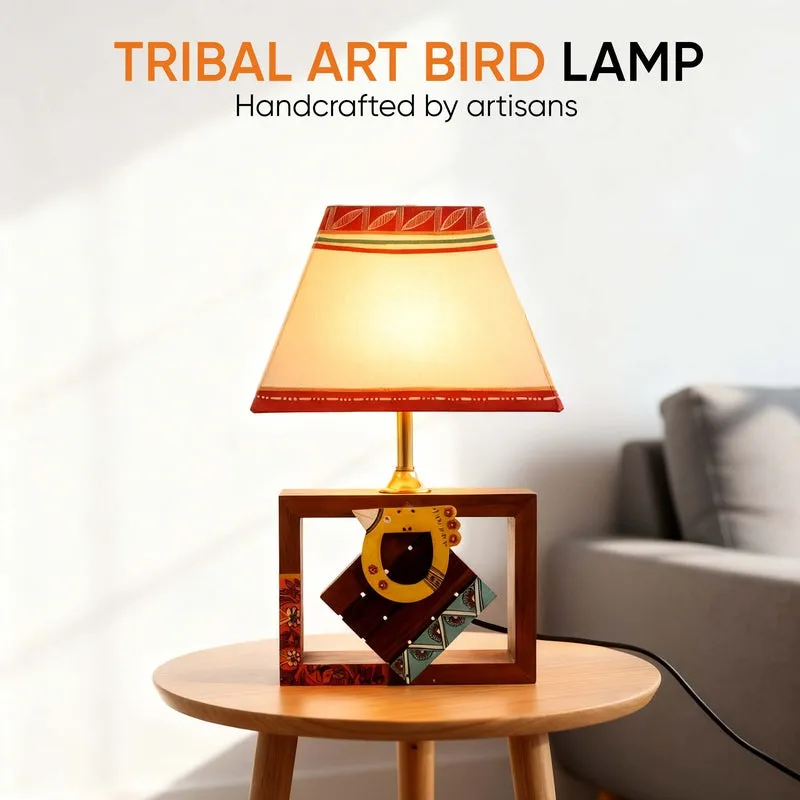 Eshwari Handcrafted Wooden Table Lamp - Multicolor media 3