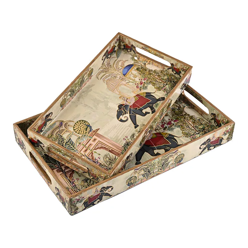 Hastina Wood Serving Tray - Set Of Two media 6