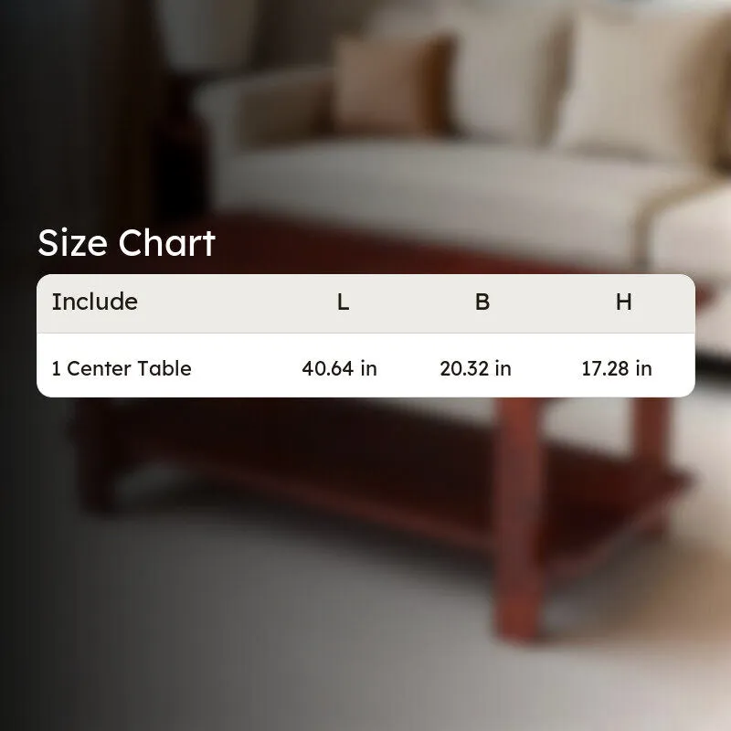 Xirox Sheesham Wooden Center Table - Brown media 11