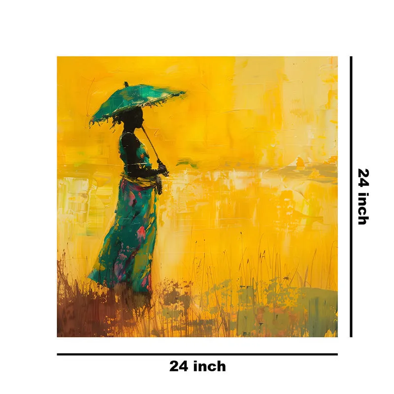 Lady With Umbrella Poly Canvas Wall Painting media 9