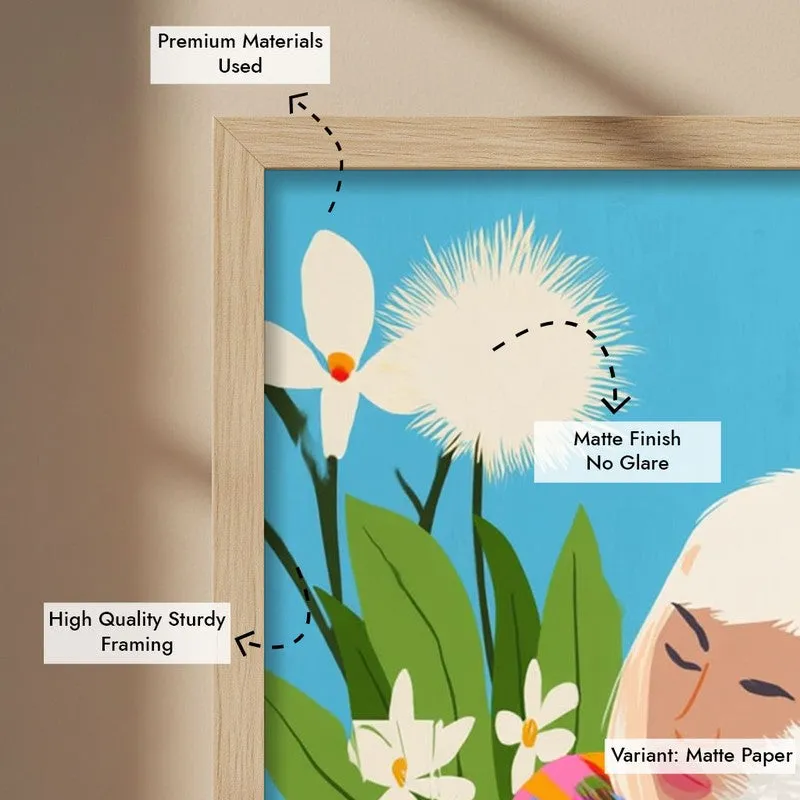 Bloomelle Canvas Wall Painting With Brown Frame media 9