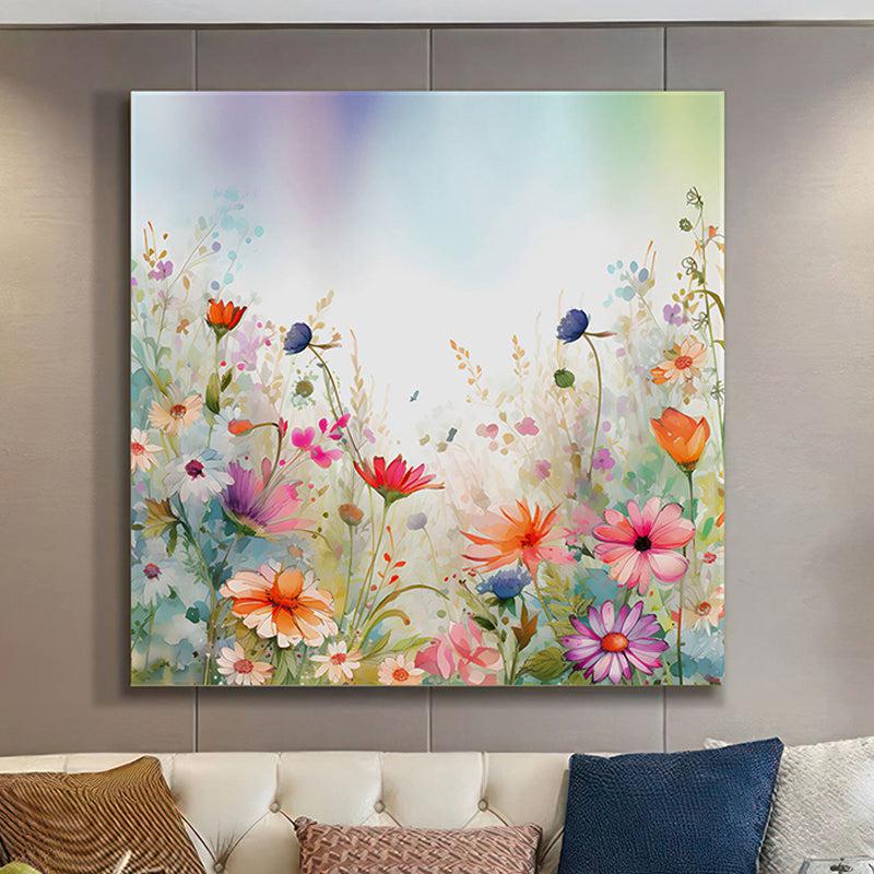 Enchanting Wildflowers Meadow Wall Painting