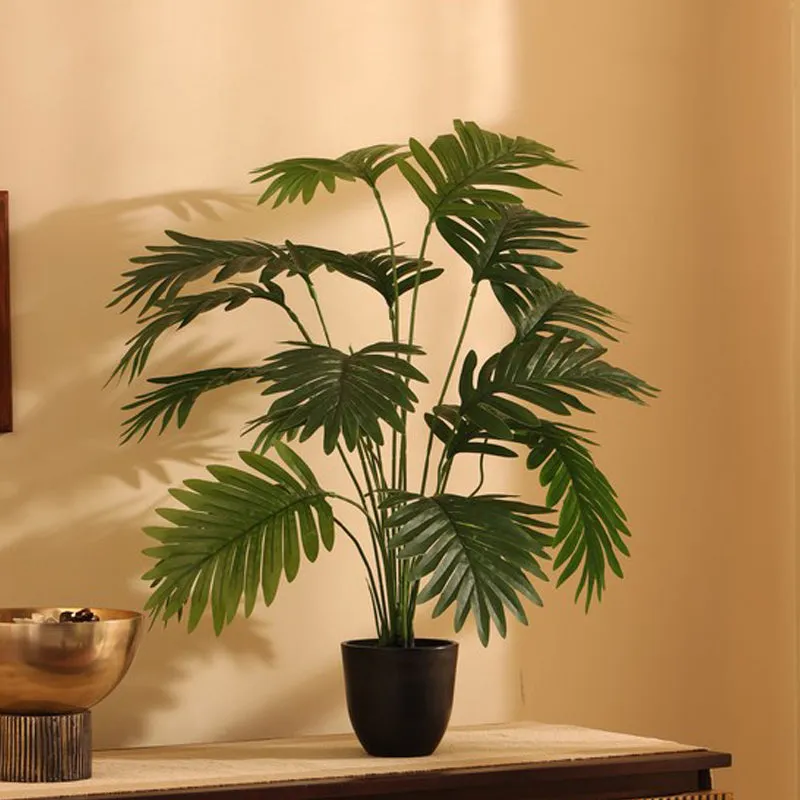 Artificial Areca Palm Plant With Black Plastic Pot - 2 ft media 3