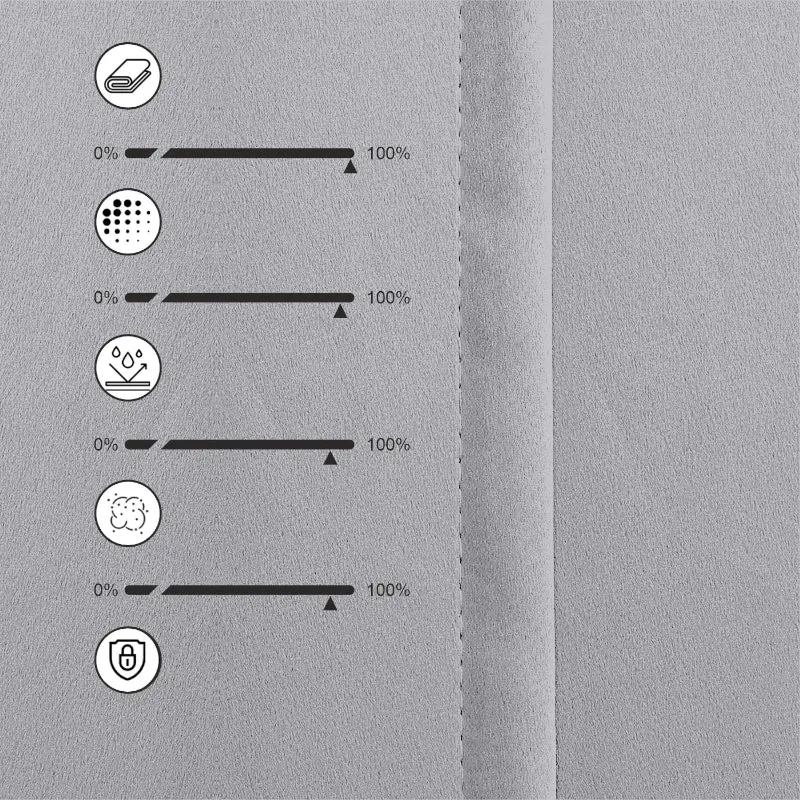Esme Triple Pinch Pleat Short Width Curtain - Silver media 5
