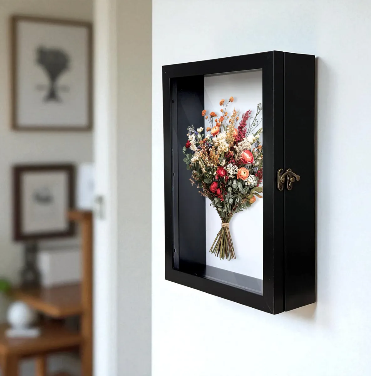 LuxeOutline MDF Shadow Box Photo Frame - Black media 10