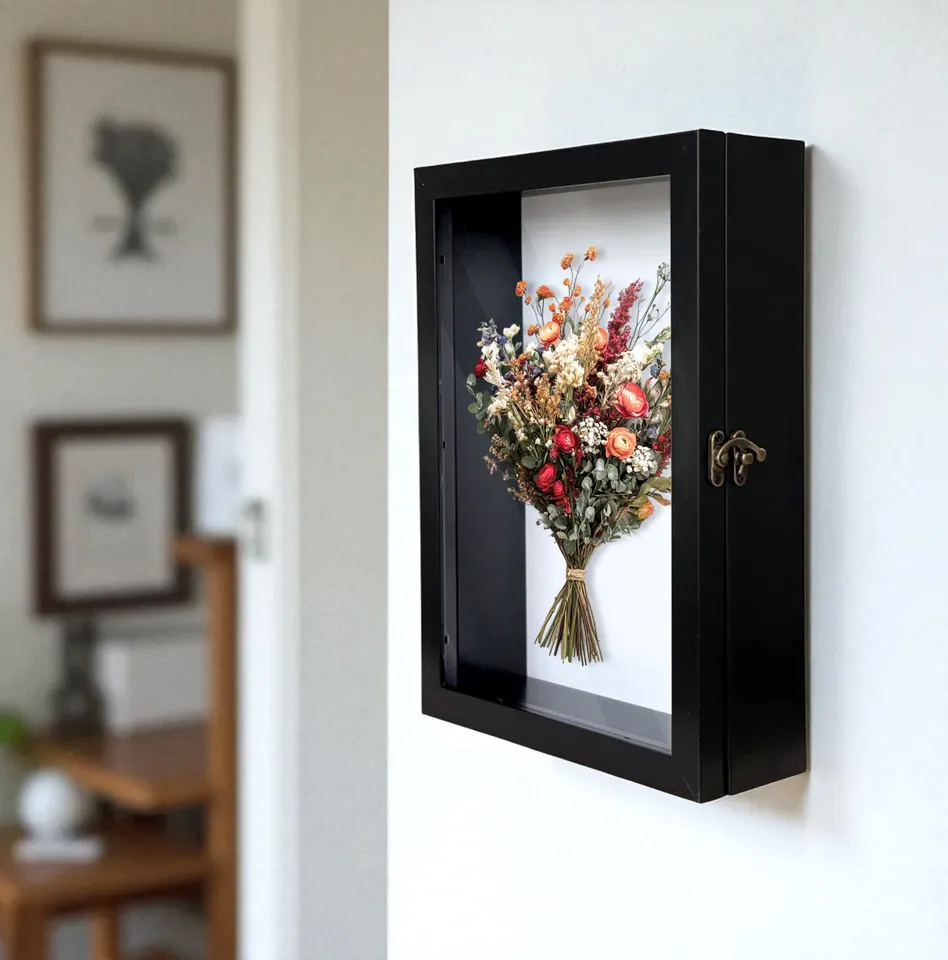 LuxeOutline MDF Shadow Box Photo Frame - Black media 10