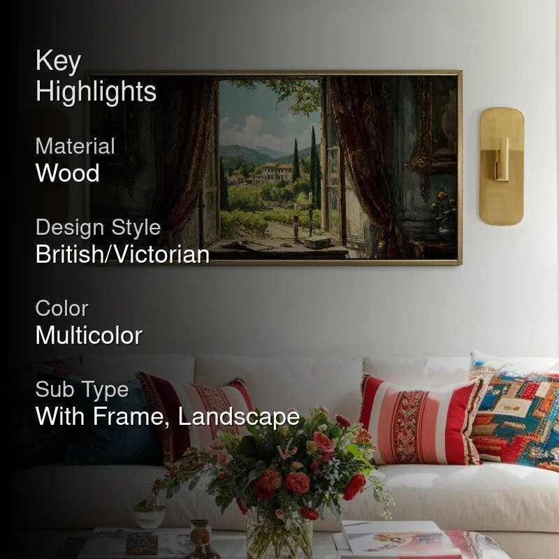 European Vintage Vista Trees Houses Wall Art media 2
