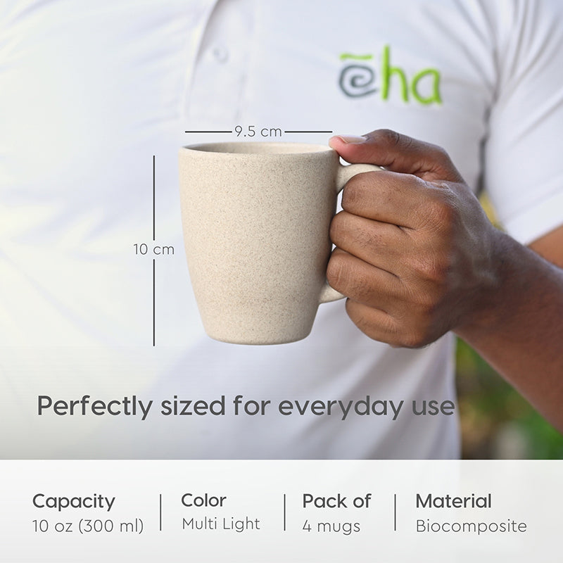 Natura Rice Husk Coffee Mug (300 mL Each) - Set of Four image 8
