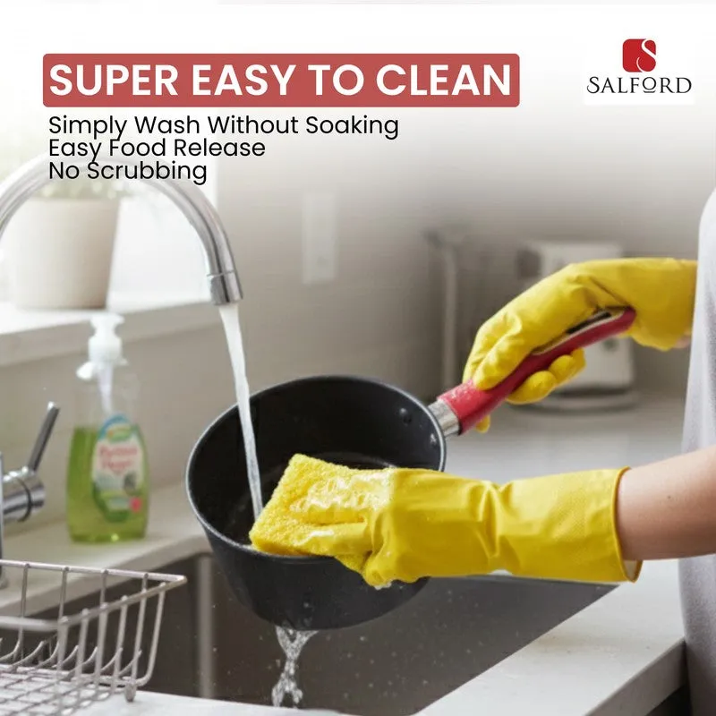 Salford Forged Non Stick Saucepan with Glass Lid (Black) - 1700 mL media 7