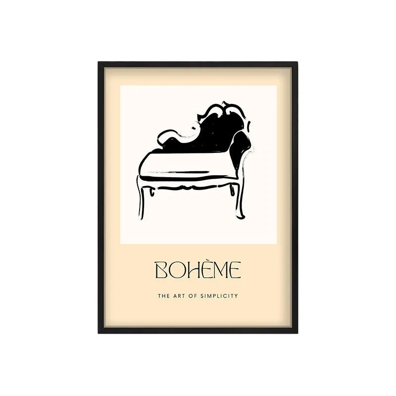 Daybed Dream Canvas Wall Painting With Black Frame media 3