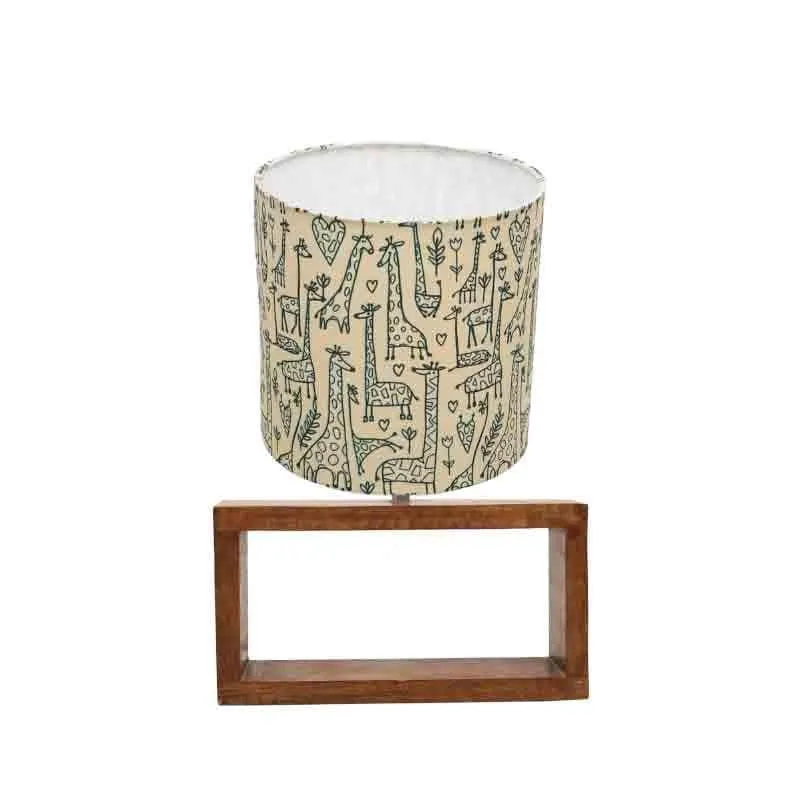 Tall Tales Rectangle Fabric Table Lamp - Brown,Beige media 4