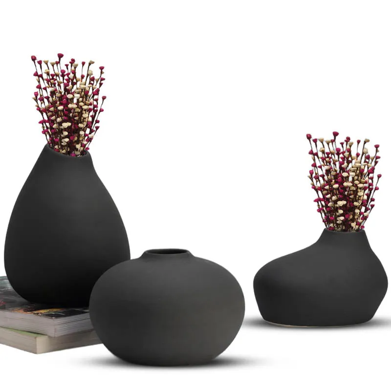 Raven Vases (Black) - Set Of Three media 1