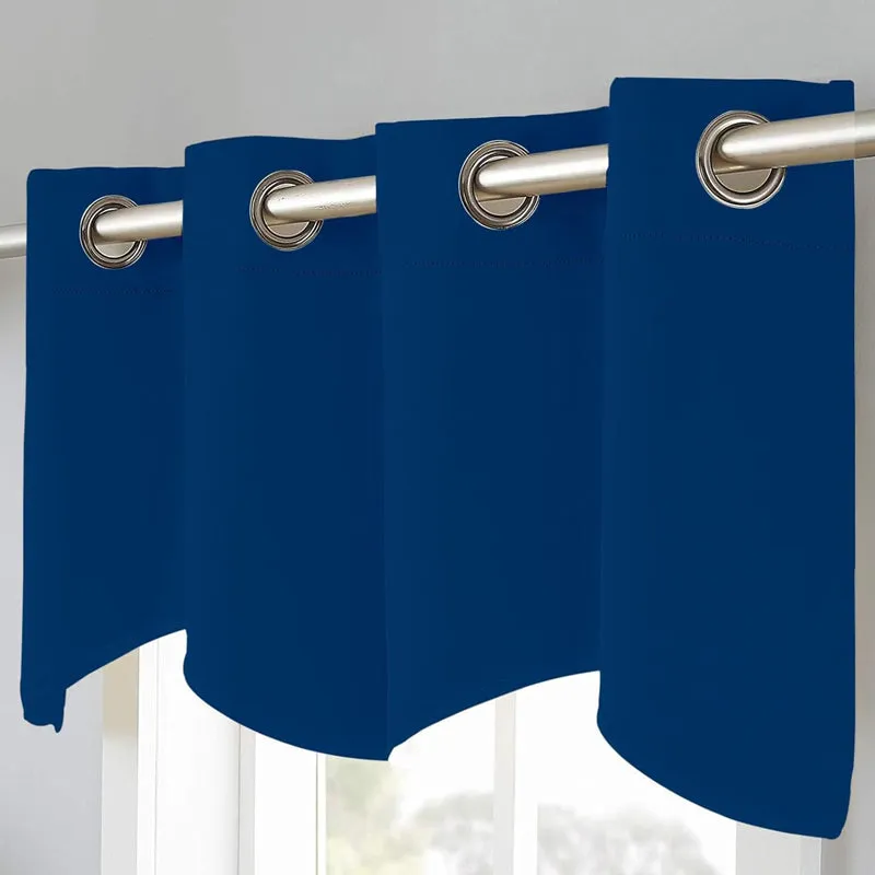 Vienna Pleated Curtain Valance (Royal Blue) - Set Of Two media 4