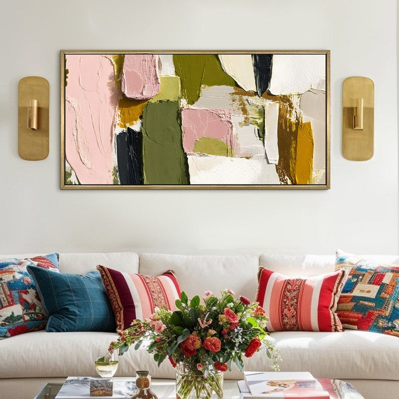 Rose Grid Canvas Wall Art