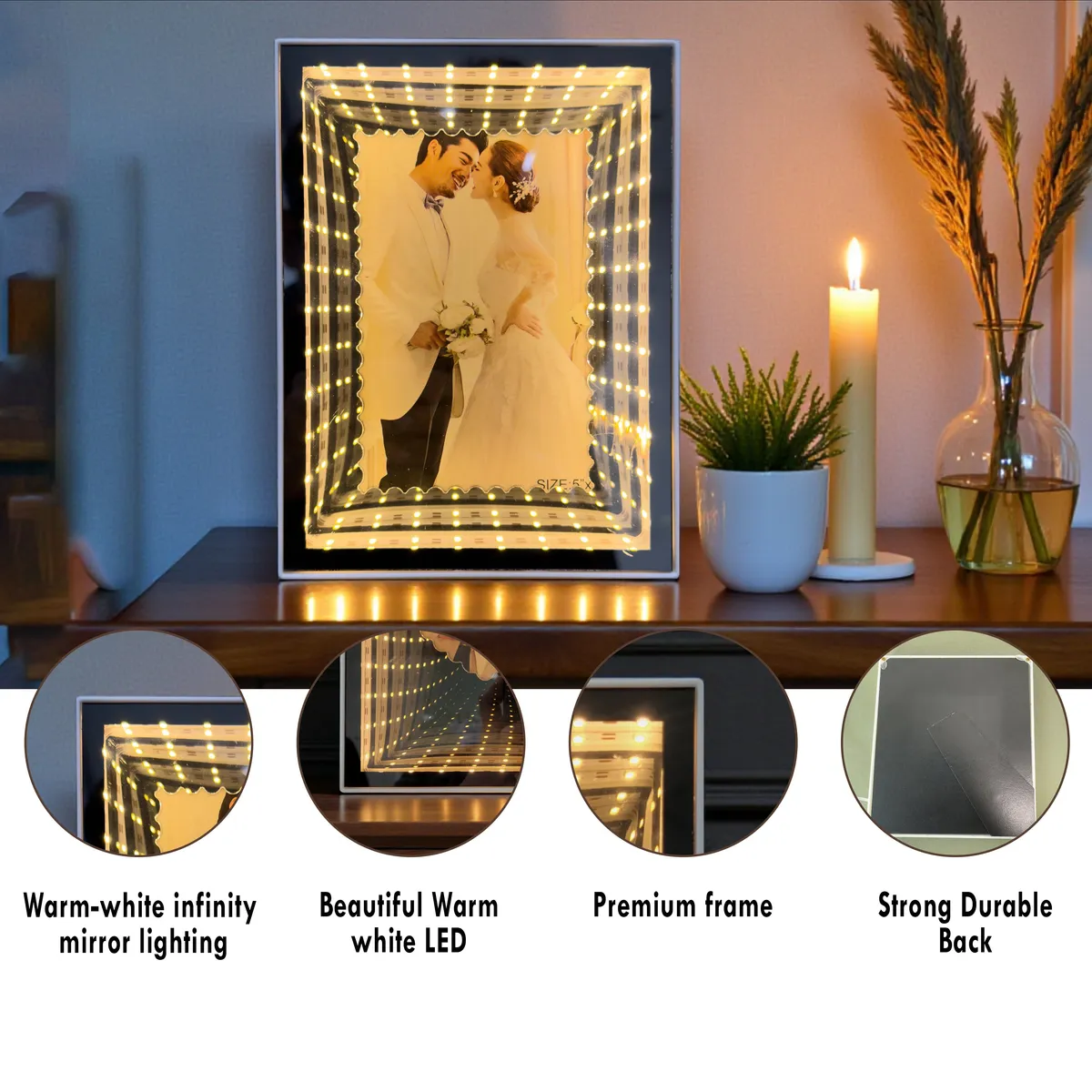 Cupid Hollow Glow Plastic Photo Frame media 5