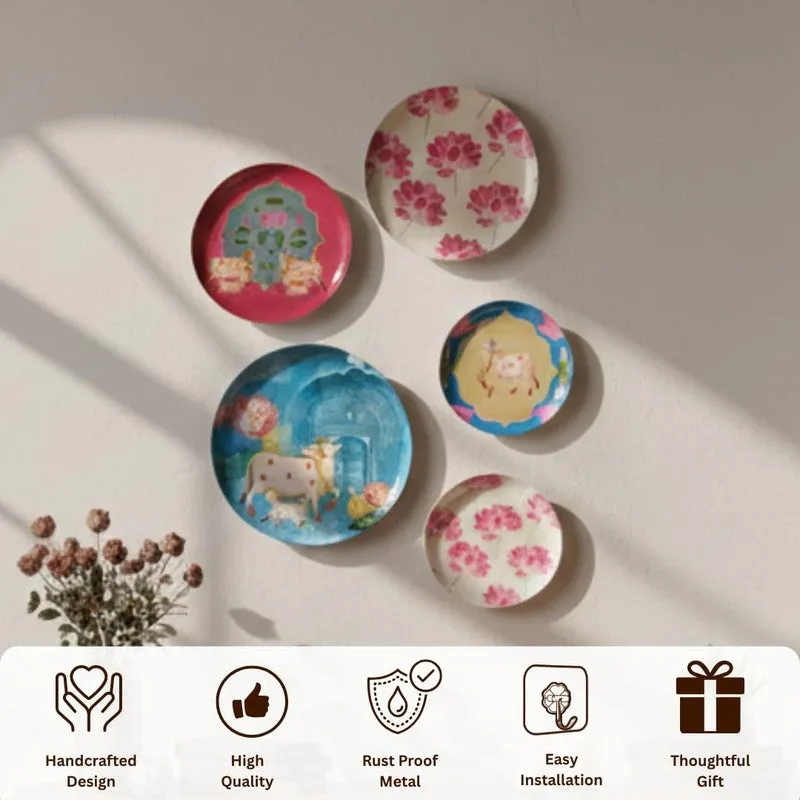 Kamadhenu Charm Wall Plate - Set Of Five media 3