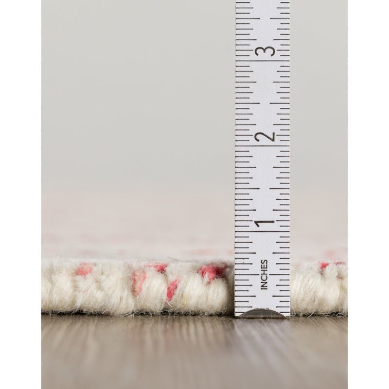 Timeless Textures Hand Tufted Wool Rug - Pink & White media 9