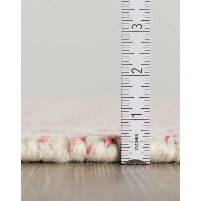 Timeless Textures Hand Tufted Wool Rug - Pink & White media 9