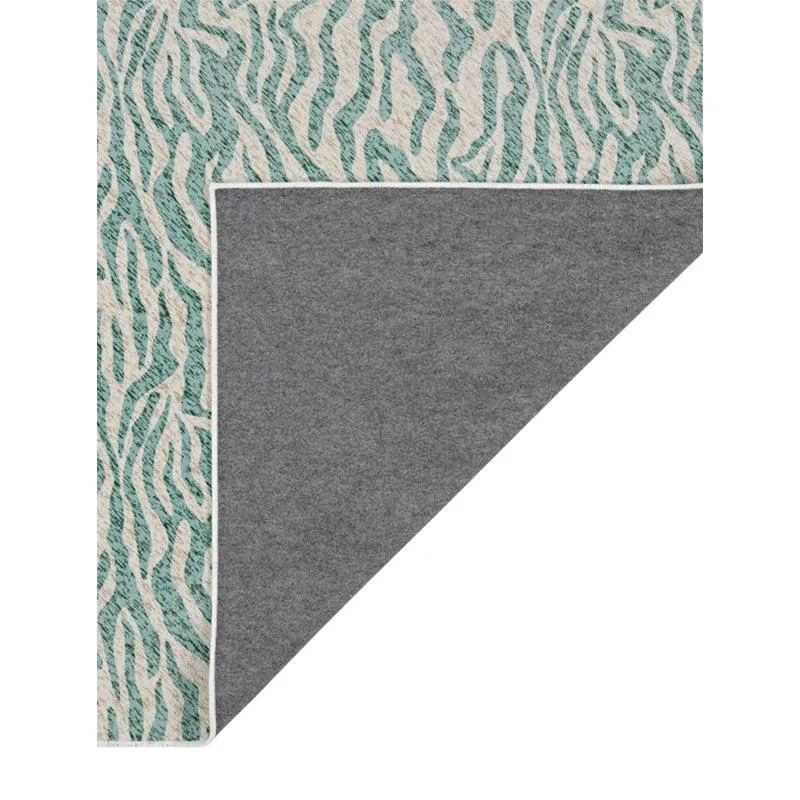 Luza Tiger Print Polyester Carpet - Light Blue media 7