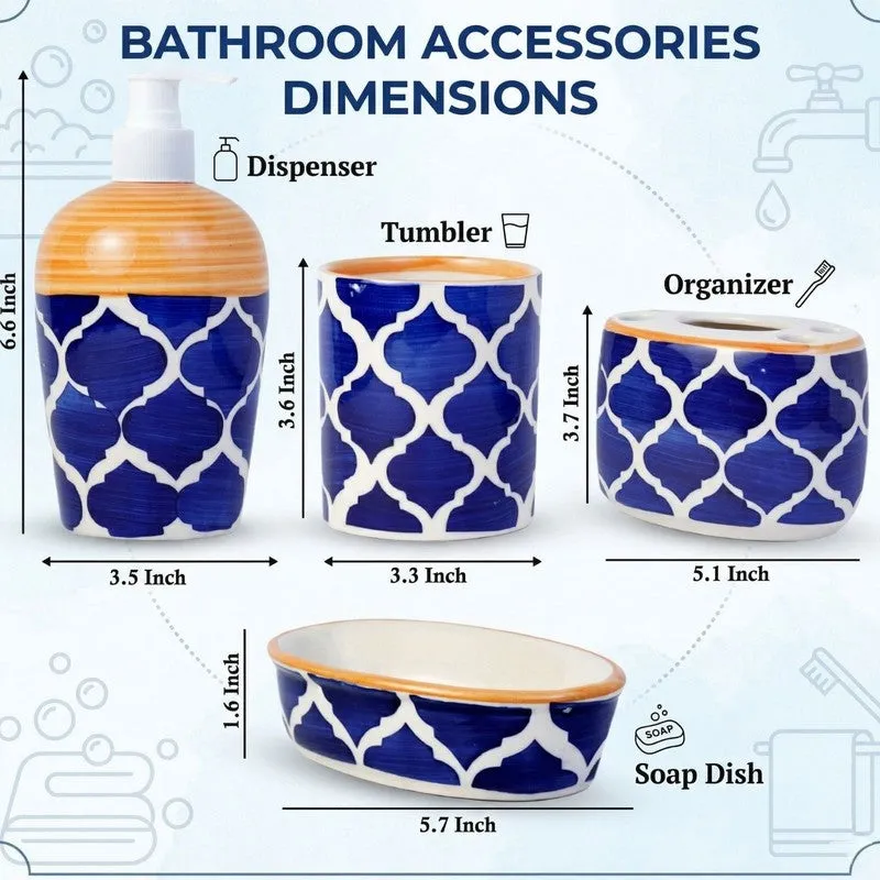 Bloom Aura Ceramic Bathroom Set - Four Piece Set media 6