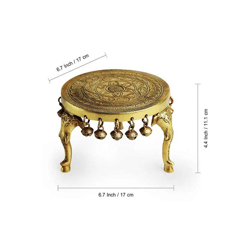 Manjeera Brass Accent Stool media 6