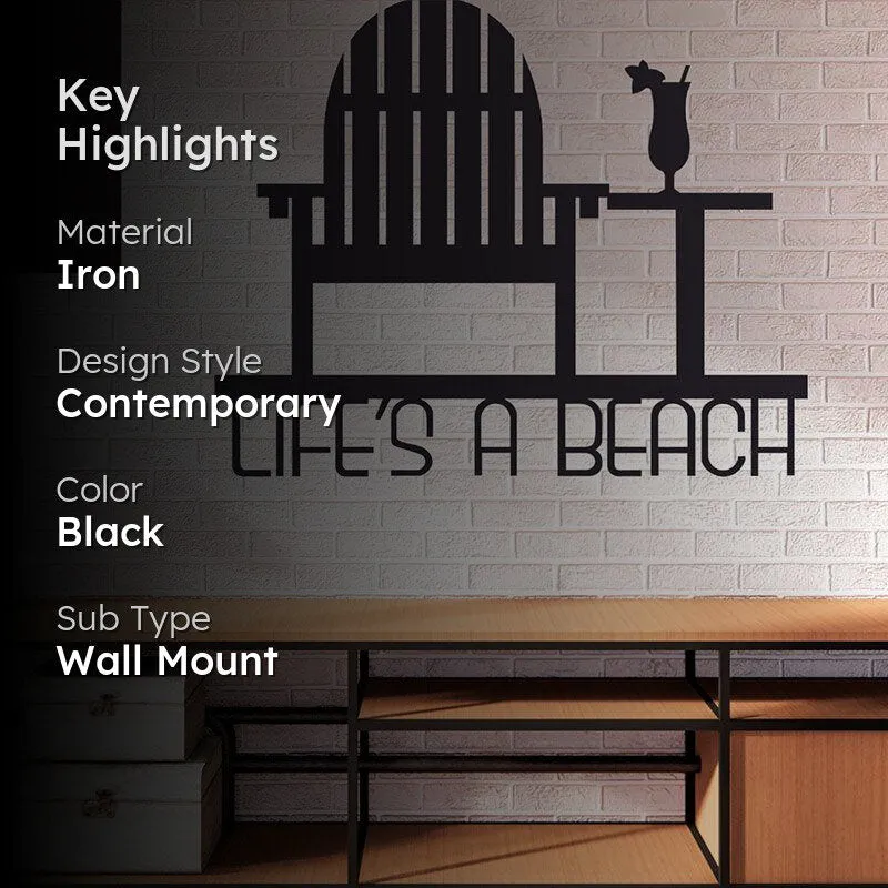 Life Is A Beach Black Iron Wall Accent media 2