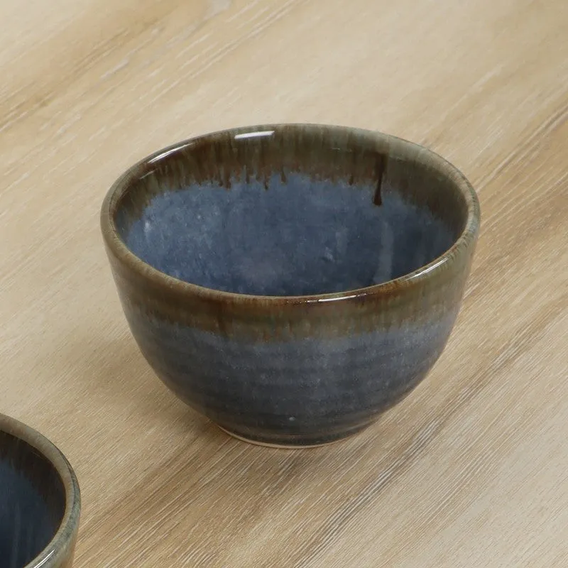 Celeste Snack Bowls (Blue,200 mL Each) - Set Of Four media 3