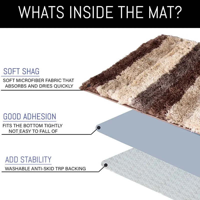Jericho Luxe Bath Mat - Brown, Beige media 5