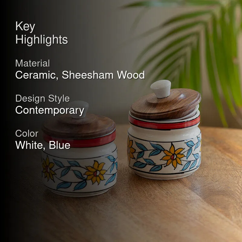 Sunny Skies Ceramic Jar (300 mL Each) - Set Of Two media 2