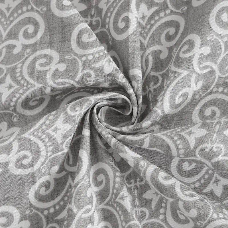 Swayam Daksha Ethnic Cotton Comforter (Grey) - 150 GSM media 6