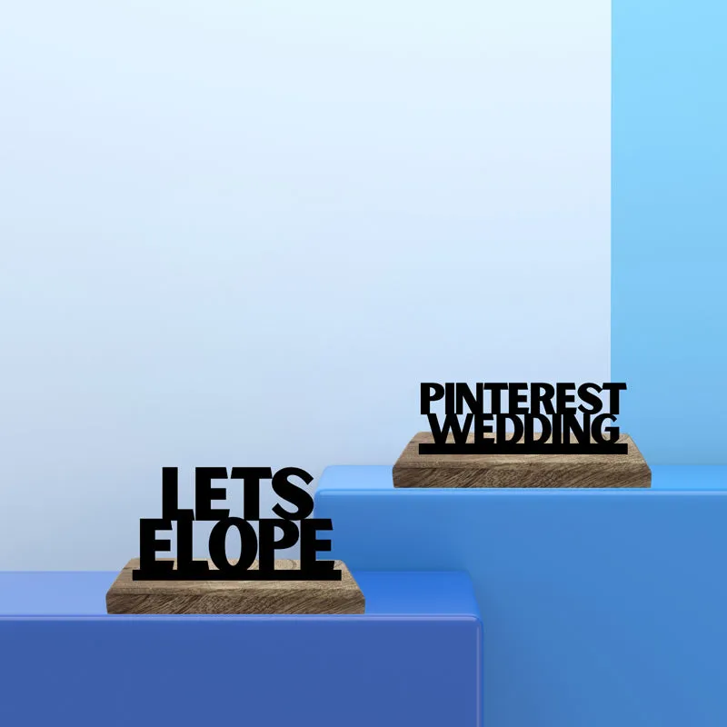 Pinterest Wedding Typography Showpiece - Set Of Two media 1