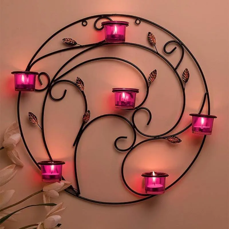 Spiral Twig Candle Holder - Pink media 3