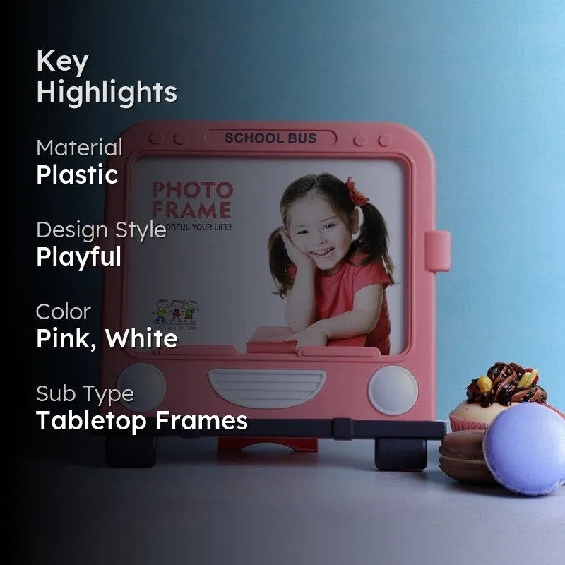 Ride To School Photo Frame - Pink media 2