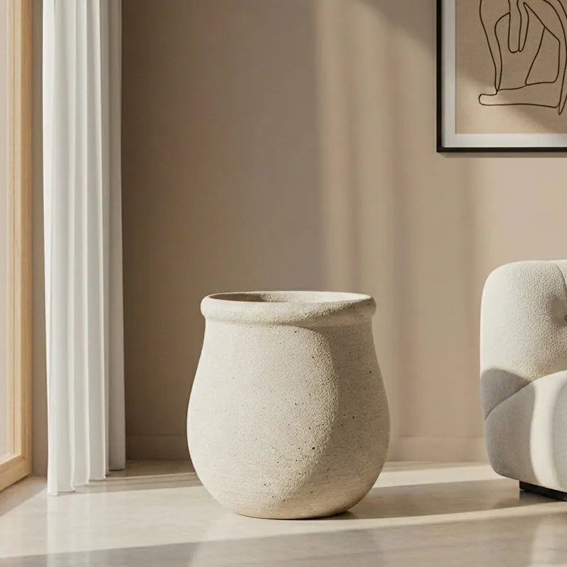 Clayra Floor Planter - Off White media 3