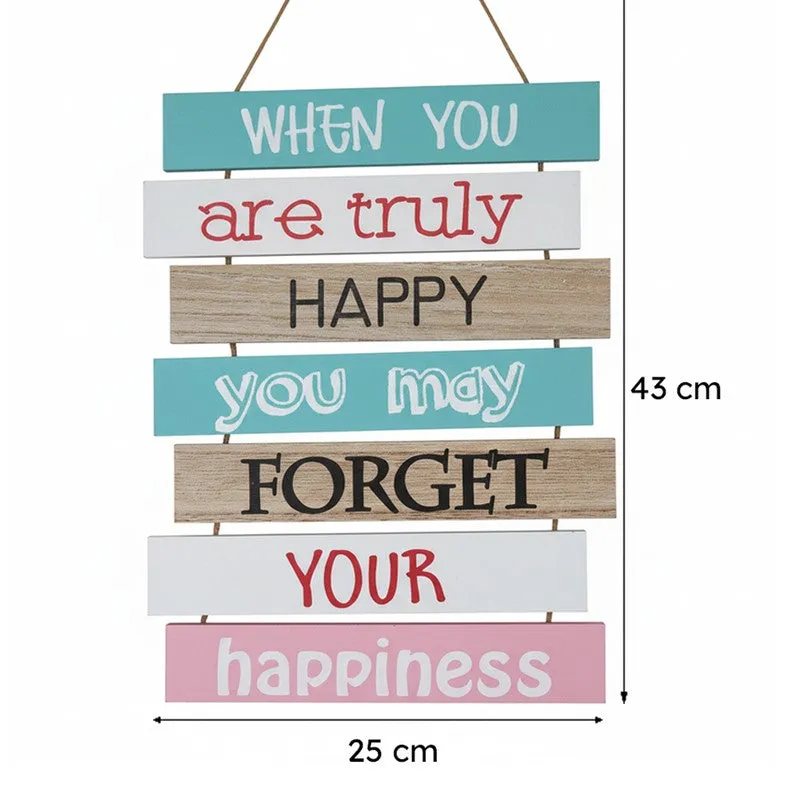 When You Are Truly Happy Motivational Quote Wooden Wall Accent media 5