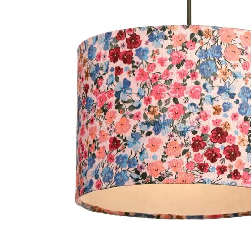 Stamped Blossoms Fabric Ceiling Lamp media 5