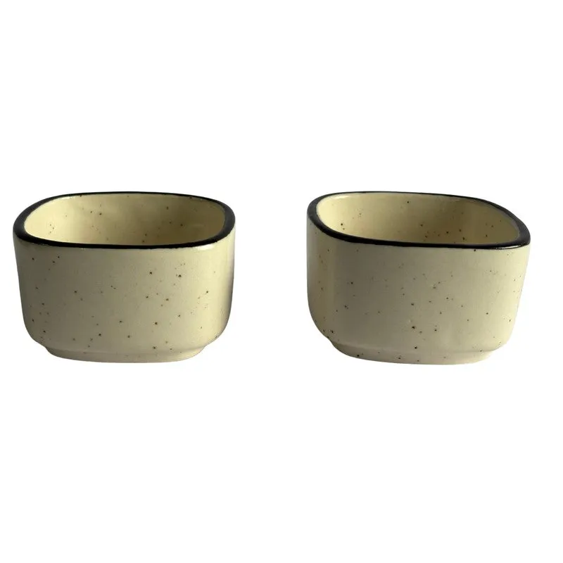 Culinex Ceramic Dip Bowls (White ,50 mL Each) - Set Of Two media 3