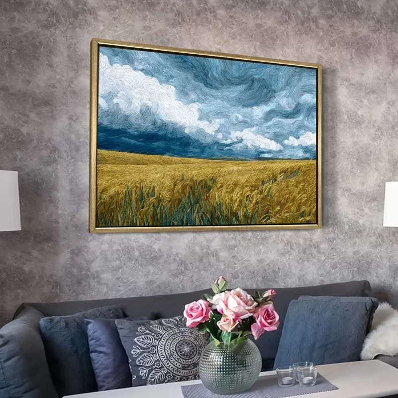 Harvest Sky Canvas Wall Painting With Frame media 6