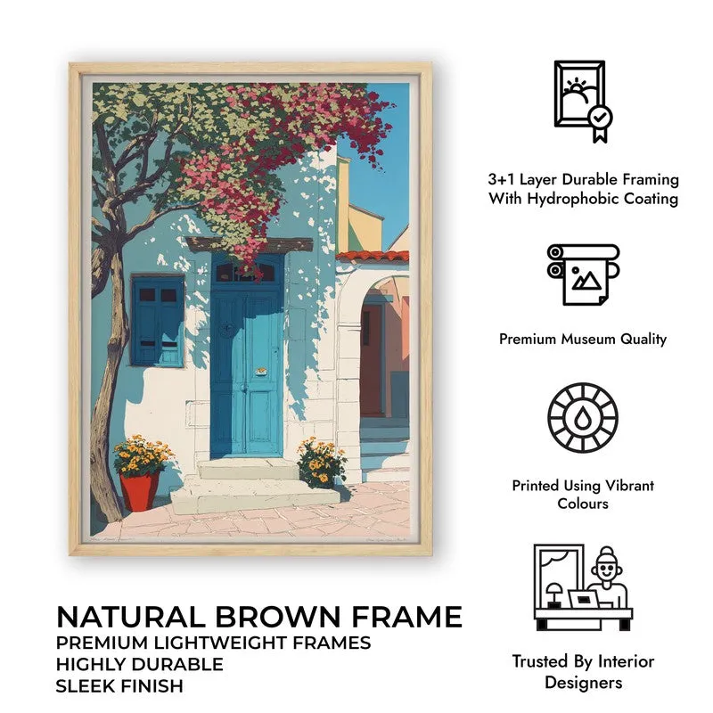 Azurelyn Canvas Wall Painting With Brown Frame media 10