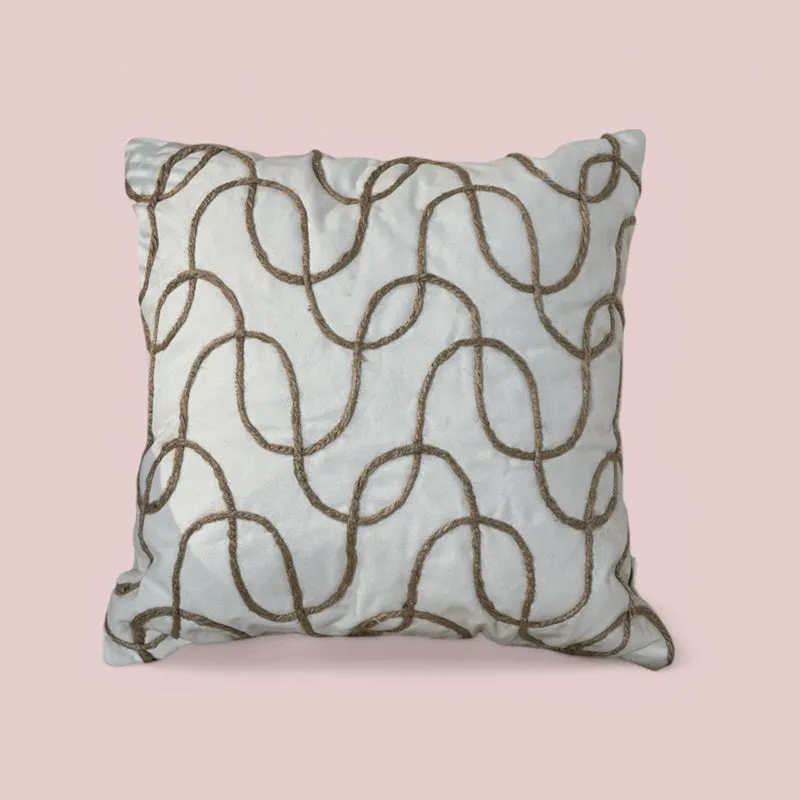 Abstract Swirls Tufted Cushion Cover Set - Set Of Five media 4