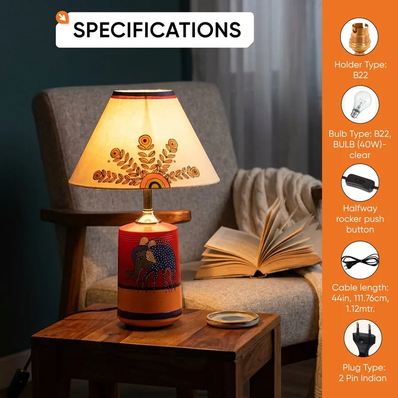 Indrarjun Terracotta Table Lamp - Multicolor media 14