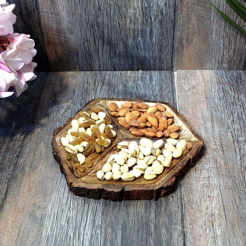 Hexa Mango Wood Serving Platter media 3