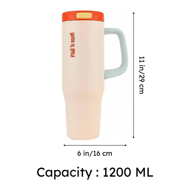 AuraGrip Stainless Steel Tumbler (1200 ML) - Peach media 11