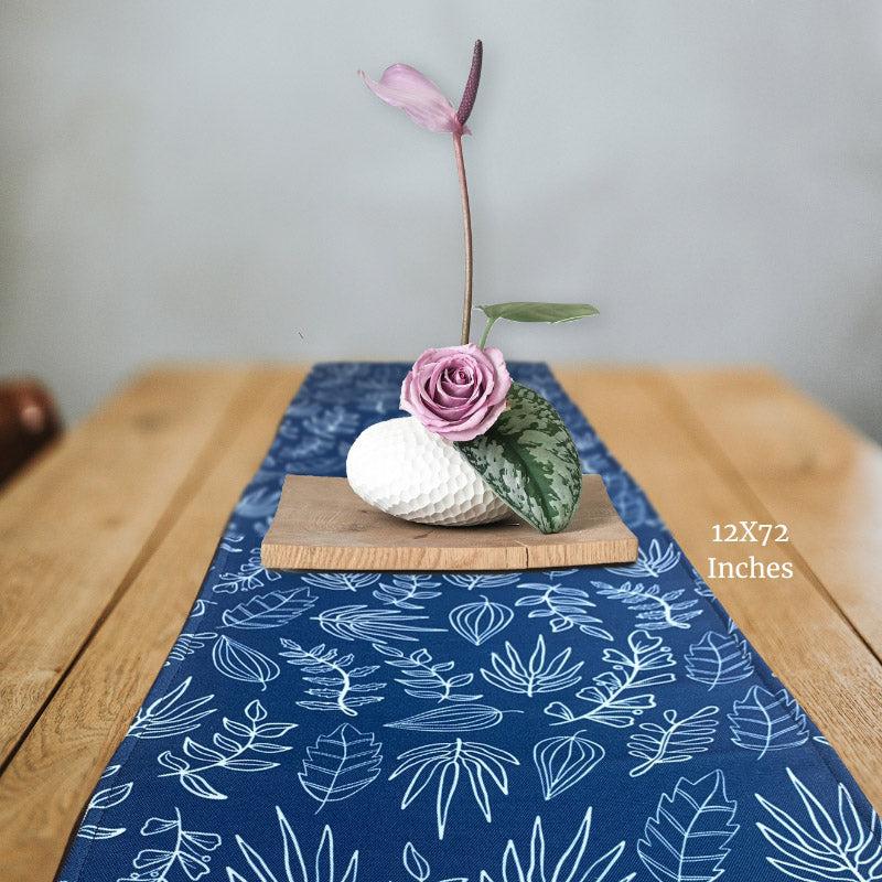 Indigo Flora Poly Canvas Table Runner media 5